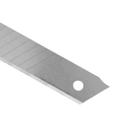 Лезвия DENZEL 18 мм, сталь SK5 - 0,5 мм, многосегментные, 10 штук