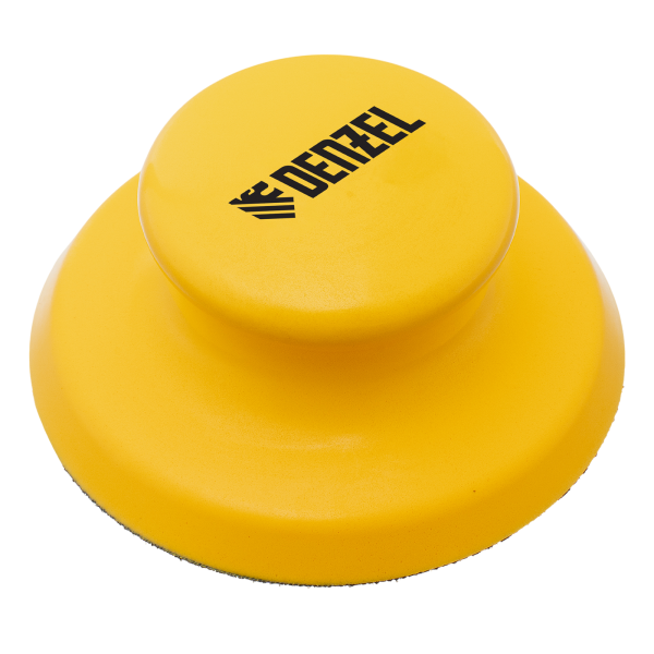 Брусок для шлифования, круглый DENZEL, 125 мм, с "липучкой