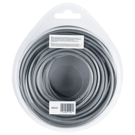 Леска для триммера DENZEL армированная алюминием квадратная, 2,4мм х 15м, блистер ALUFLEX