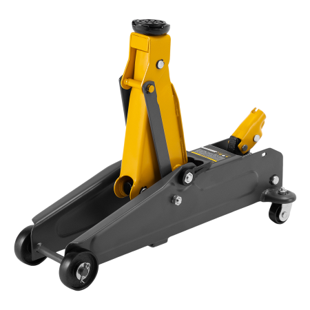 Домкрат гидравлический подкатной DENZEL 2 т, 135-385 мм, в пласт. кейсе