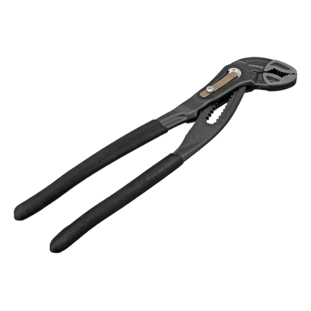 Клещи переставные DENZEL кнопочный механизм, обливные рукоятки, 250 мм