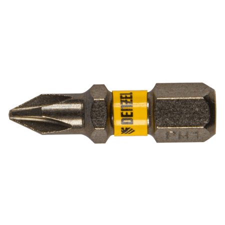 Бита DENZEL PH1х25, сталь S2, шестигранный профиль, 10 шт. Е 6,3