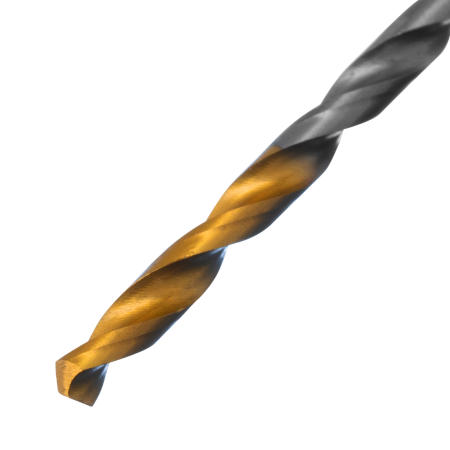 Сверло спиральное по металлу DENZEL 2,5 x 57 мм, Р6М5, Golden Tip, 2шт.