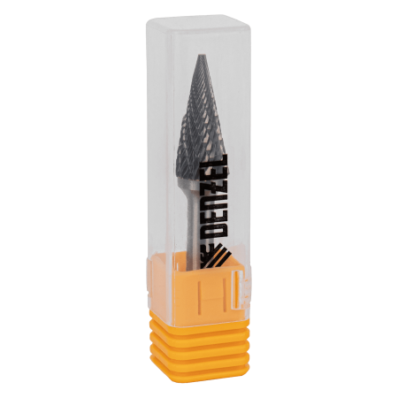Борфреза по металлу DENZEL твердосплавная, коническая, тип-M, 12 мм