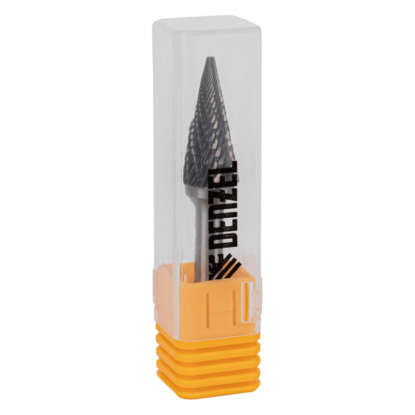 Борфреза по металлу DENZEL твердосплавная, коническая, тип-M, 12 мм