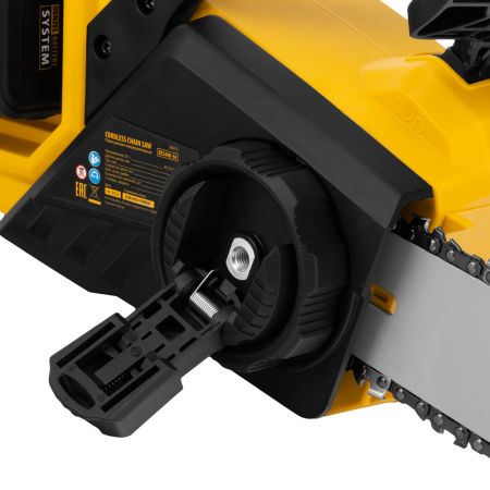 Аккумуляторная цепная пила DENZEL RCS400-36, Li-ion, 36 В, 4 Ач, шина 400 мм, бесщеточная