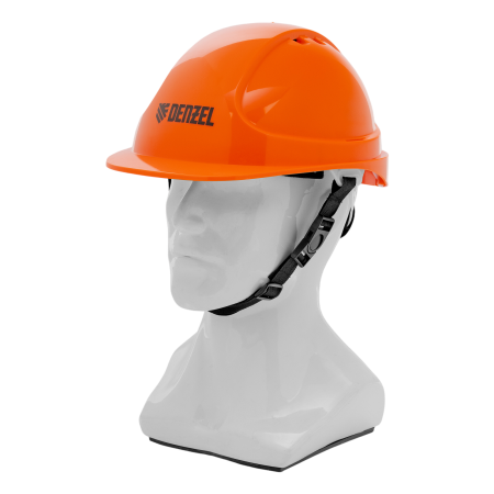 Каска защитная ударопрочная DENZEL ABS/PC, плавная регулировка, модель «Форвард» (К-05), оранж.