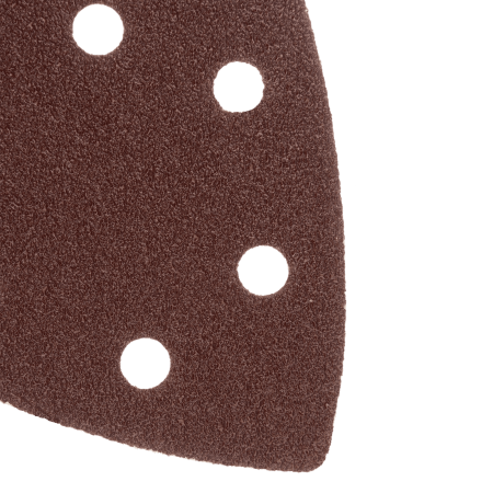 Треугольник абразивный на ворc. подложке под "липучку", перф., P 80, 150х150х100 мм, 5 шт. Denzel