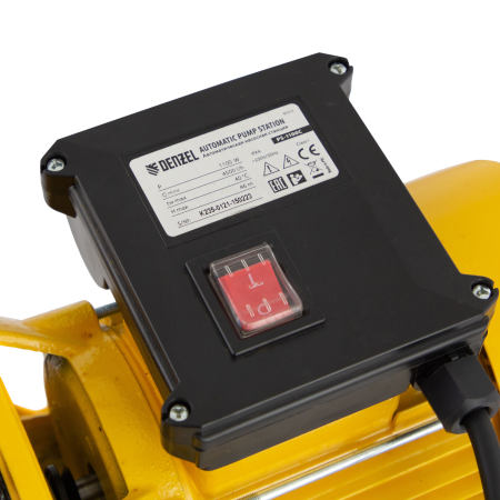 Насосная станция DENZEL PS1100С, 1100 Вт, 4500 л/ч, ресивер 24 л, высота подъема 46 м