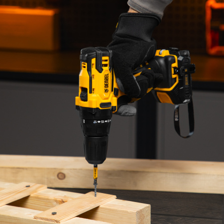 Дрель-шуруповерт аккумуляторная DENZEL CDL-12-02BM, Li-Ion, 12 В, 2 акк.