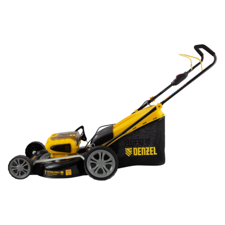 Газонокосилка аккумуляторная бесщеточная RLM450-36, Li-ion, 36 В, 4 Ач, 450 мм, травосборник 40 л Denzel