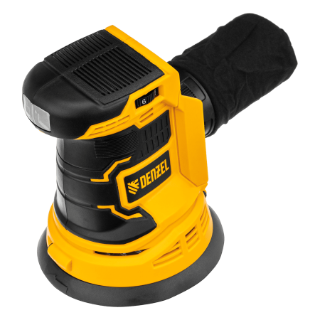 Машина шлифовальная эксцентриковая аккумуляторная DENZEL COS-125-0, 18В Li-Ion Машина шлифовальная эксцентриковая аккумуляторная DENZEL COS-125-0, 18В Li-Ion