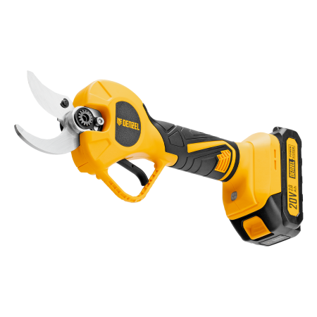 Секатор аккумуляторный, бесщет. DENZEL, CP-40BL, Li-Ion, 20 В, лезвия SK5