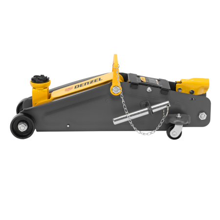 Домкрат гидравлический DENZEL подкатной с фиксатором, 2,8 т, 135-385 мм Домкрат гидравлический DENZEL подкатной с фиксатором, 2,8 т, 135-385 мм