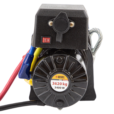 Лебедка автомобильная электрическая DENZEL LB-3000.3.6 т, 3.4 кВт, 12В