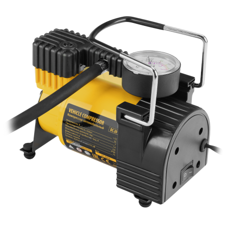 Автомобильный компрессор DENZEL DС-20,12В, 7 атм, 35 л/мин