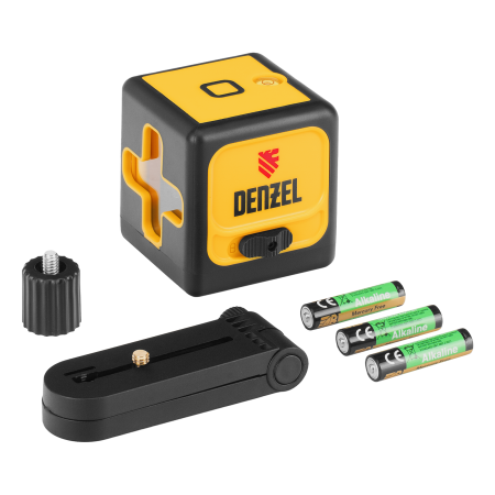 Лазерный уровень  DENZEL DQB, 30 м, зеленый луч, батарейки, сумка
