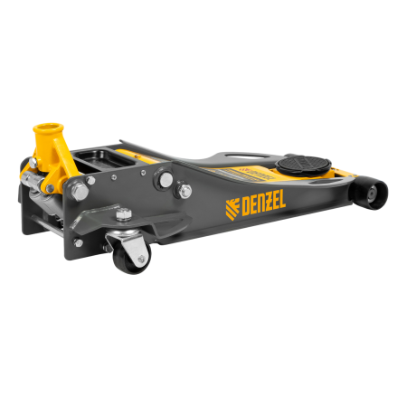 Домкрат гидравлический подкатной DENZEL 3 т, 75-500 мм, быстрый подъем, низкий подхват, проф.