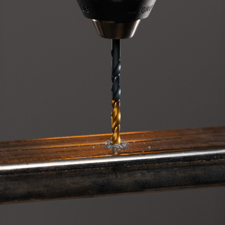 Набор сверл по металлу DENZEL 1,5-6,5 мм, HSS-Tin, Golden Tip, 13 шт