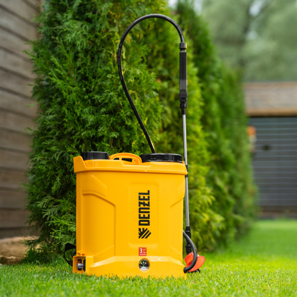 Опрыскиватель ранцевый аккумуляторный DENZEL DP-10LA, 10 л, 12 В, 8 Ач