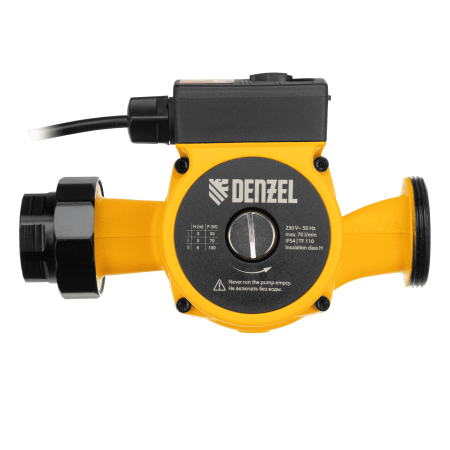 Циркуляционный насос DENZEL CP32-6, напор 6 м, 70 л/мин, 1 м кабель, монт. длина 180 мм