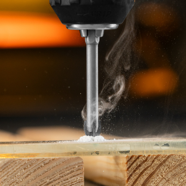 Сверло по керамической плитке DENZEL 8 мм, крестовая пластина, шестигранный хвостовик