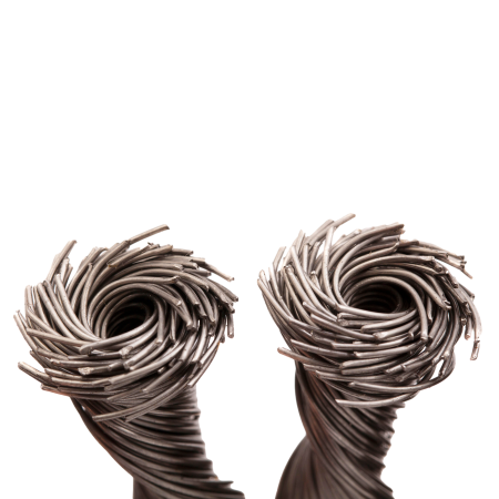 Щетка для УШМ DENZEL 746093, 100 мм, «тарелка», крученая нержавеющая проволока 0.5 мм, М14