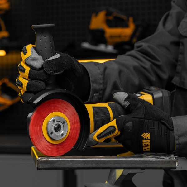 Щетка для УШМ DENZEL, 100 мм, Плоская, нейлоновая щетина, посадка 22,2 мм