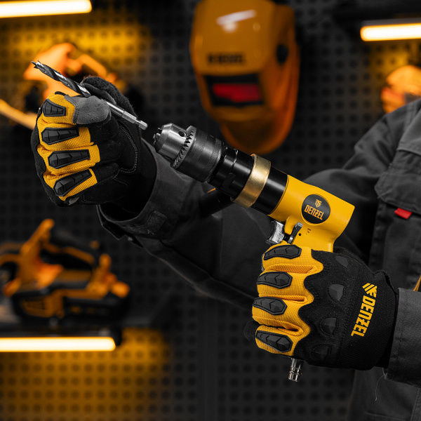 Дрель пневматическая DENZEL PD500, 500 об/мин, 114 л/мин, 13 мм