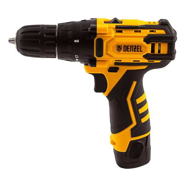 Дрель-шуруповерт аккумуляторная DENZEL CDL-12CB, Li-Ion, 12 В, 1 АКБ