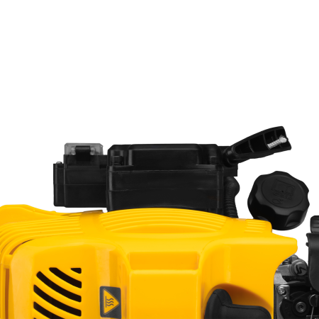 Триммер бензиновый DENZEL DT-52E, 52 см3, неразъемная штанга, электростартер, состоит из 2 частей