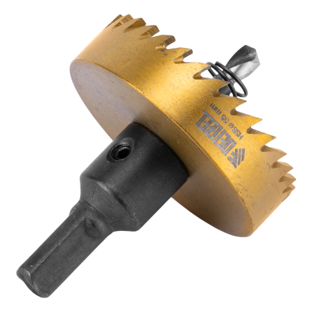 Коронка по металлу DENZEL 724118, 55 мм, HSS, нитридтитановое покрытие