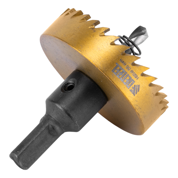 Коронка по металлу DENZEL 724118, 55 мм, HSS, нитридтитановое покрытие