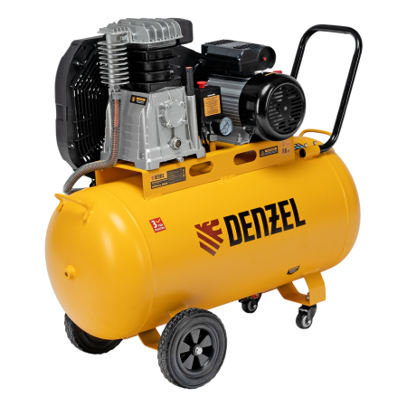 Компрессор воздушный DENZEL рем. привод BCI 2200/100, 2,2 кВт, 100 литров, 420 л/мин