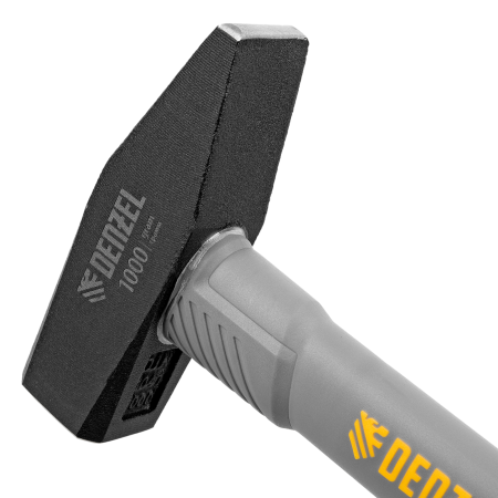 Молоток слесарный DENZEL 1000 г, кованый, фибергласовая  рукоятка c TPR покрытием