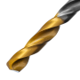 Сверло спиральное по металлу DENZEL 5 х 132 мм, Р6М5, Golden Tip, удлиненное