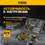 Набор инструментов DENZEL 1/2", 1/4", 3/8", CrV, S2, пластиковый кейс, 144 предмета