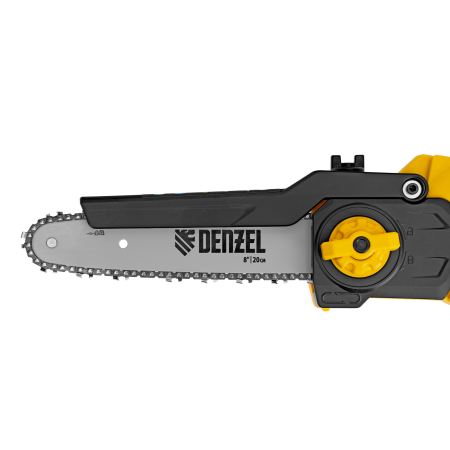 Цепная мини-пила аккумуляторная бесщеточная DENZEL СCS-200BL, шина 200 мм, Li-Ion, 20 В