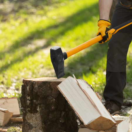 Колун-кувалда DENZEL 4000 г, кованая, фибергласовая  рукоятка c TPR покрытием, 880 мм