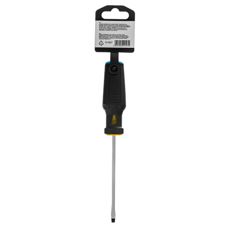 Отвертка DENZEL SL4х100 мм, S2, 3к рукоятка