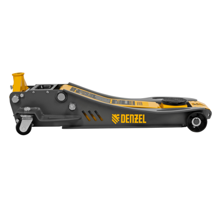 Домкрат гидравлический подкатной DENZEL 3,8 т, 110-580 мм, быстрый подъем, низкий подхват, проф.