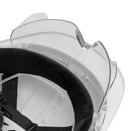 Каска защитная DENZEL ударопр.«Форвард» (К-05),ABS/PC,комплект со встроен.очк.ОЧК-05 Форвард, белая