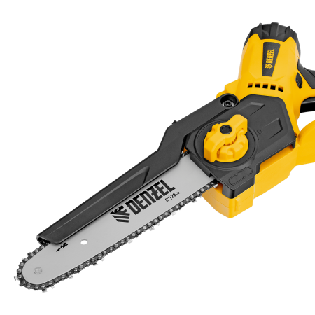 Цепная мини-пила аккумуляторная бесщеточная DENZEL СCS-200BL, шина 200 мм, Li-Ion, 20 В