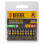 Бита DENZEL IMPACT, PZ2x25 мм, лазерная обработка шлица, сталь S2, 10 шт., Е 6,3