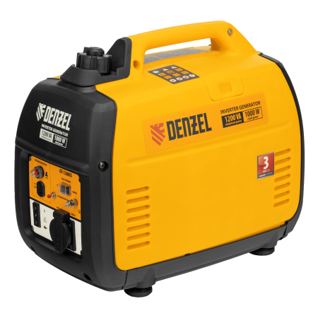 Инверторный генератор DENZEL GT-1200iS, 1.2 кВт, 230 В, бак 2.4 л, ручной старт