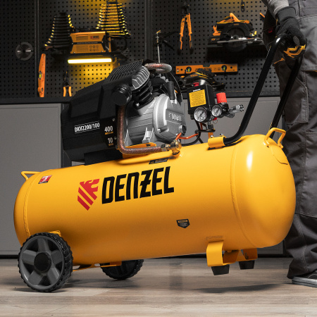 Компрессор воздушный DENZEL X-PRO DKV2200/100, 2.2 кВт, 400 л/мин, 100 л