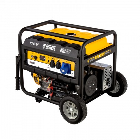 Генератор бензиновый DENZEL PS 55 EA, 5.5 кВт, 230 В, 25 л, электростартер