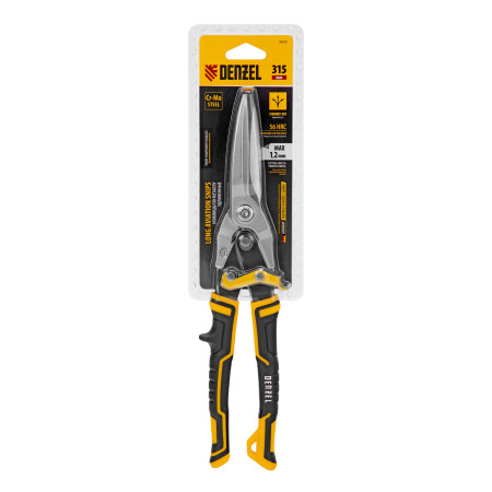 Ножницы по металлу DENZEL 78373, 315 мм, прямой проходной рез, сталь Crmo