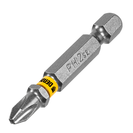 Бита DENZEL PH2х50, сталь S2, 30 шт., шестигранный профиль, пластиковая коробка, Е 6,3
