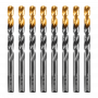 Сверло по металлу DENZEL 10 мм, HSS-Tin, Golden Tip, 8 шт.